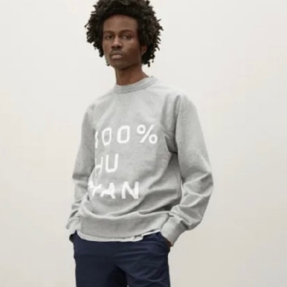 Everlane 100% Human Crewneck Pullover Sweatshirt S